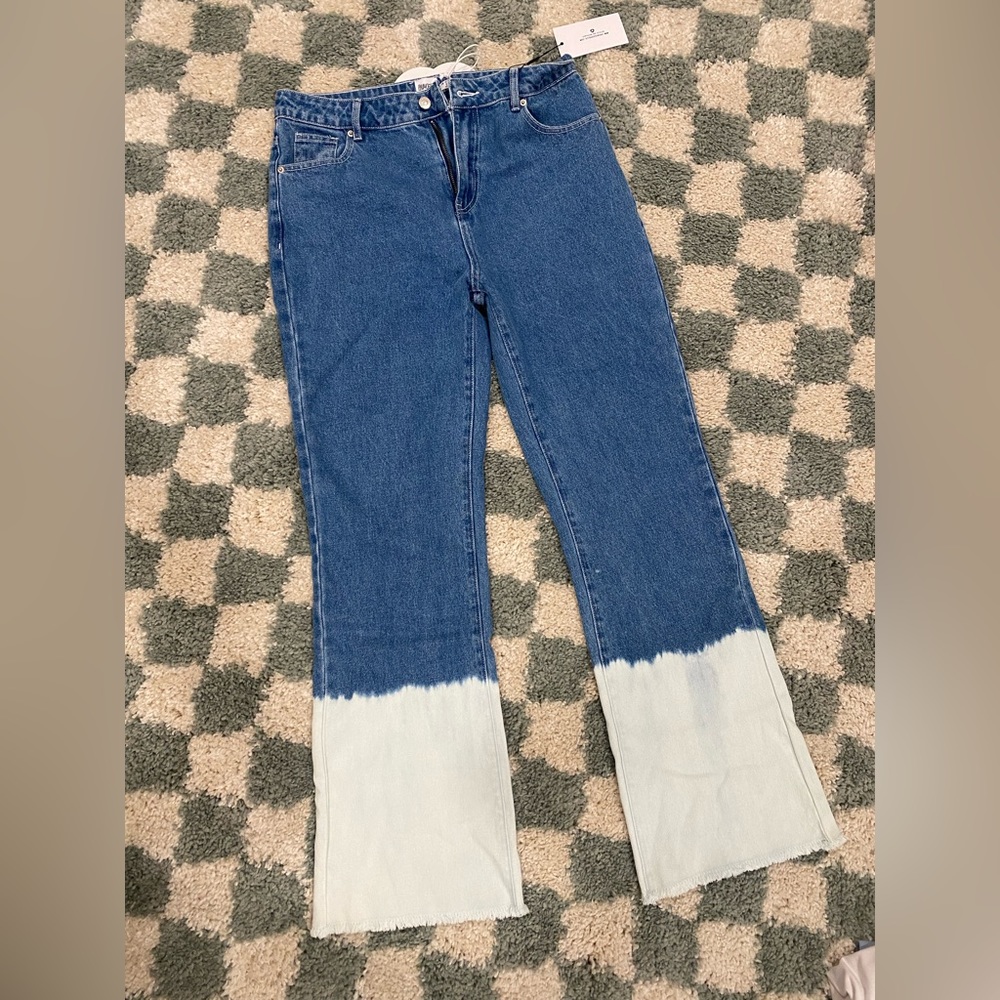 brand new Princess Polly ombré leg Jean raw edge hem